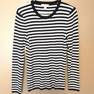 Black and white striped Michael Kors sweater